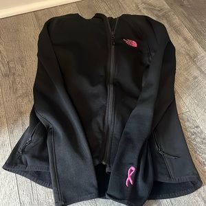 size M breast cancer north face zip up